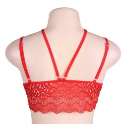 Red Seductive Strappy Lace Bralette Top Red Seductive Strappy Lace Bralette Top