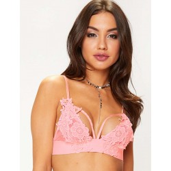 Plus Size Pink Lace Bralette Top