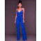 Blue Wide Leg Halter Jumpsuit