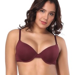 Wine Red High quality smooth basic comfort T-shirt bra
