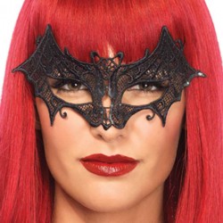 Glamorous Black Bat Lace Eye Mask