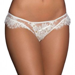 White Ribbon Eyelashes Lace Panty
