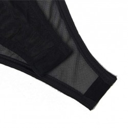 Black Flowers Embroidery Chested Teddy Black Flowers Embroidery Chested Teddy