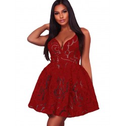 Flower Pattern Perspective Dress Flower Pattern Perspective Dress