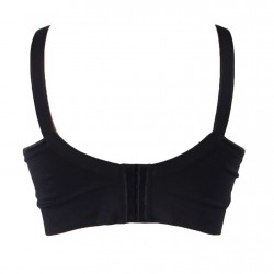 Black Comfort Breast-feeding Nursing Bra