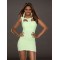 Fluorescent Green Fully Lined Lace Bodycon Dress