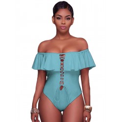 Ruffle Off-The-Shoulder One Piece Swimsuit Ruffle Off-The-Shoulder One Piece Swimsuit
