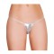 Plus Size Silvery Exotic Micro Shiny G String Thongs