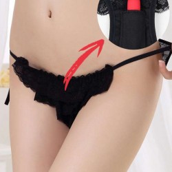 Sexy Lace Panty With A Pocket Can Install With Vibrator
