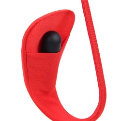 Red Sexy C String With A Pocket Can Install With Vibrator 
