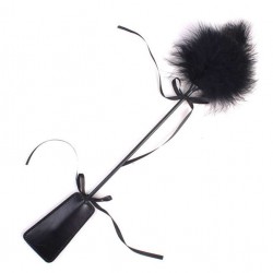 Leather Slapper Feather Whip Racket Tease Play Adult Couple Game Toy