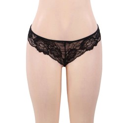 Black Elegant Backless Fly-away Babydoll Black Elegant Backless Fly-away Babydoll