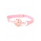Pink Soft Open Breathable Leather Mouth ball Gag SM