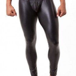 Sexy Men Leather tight Long Pants