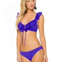 Blue Sexy Women's Ruffle Bikini Swimsuit Bikinis