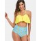 High Waist Fruit Print Sexy Ruffled Summer Women's Bikini Set