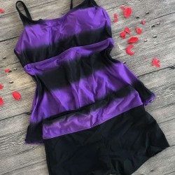 Purple Striped Print Sexy Summer Women Swimsuit