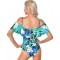 Free Floral Print Sexy Ruffled Summer Women's One-piece Swimsuit