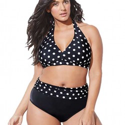 Plus Size Polka Dot Sexy Summer Women's Bikini Set