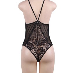 Black Lace Eyelash Sexy Teddy Black Lace Eyelash Sexy Teddy