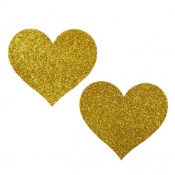 Glod Glitter Heart-shaped Nipple Cover