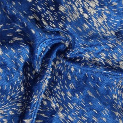 Blue Velvet Glitter Long Sleeve Fashion Dress