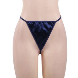 Blue Silk Satin Lace Sexy Women Kimono Home Pajamas