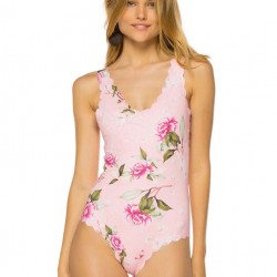 Flower Style Women One Piece Swimwear