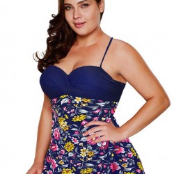 Plus Size Floral Print Sexy Summer Women's One Piece Swimwear