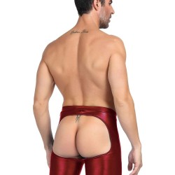 Men's Leather Pants With Exposed Hips