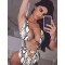 Fashion Snake Print Sexy One Piece Swimsuit