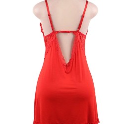 Plus Size  Red Sexy Fashion Cotton High Quality Women Pajama Sets