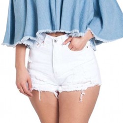White Broken Holes Shorts Sexy Summer Jeans Shorts