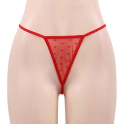 Red Sexy Lace Transparent Pajamas Underwear Set